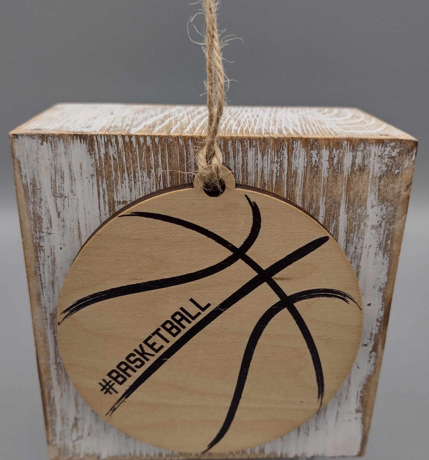 #Basketball - Wooden Ornament | Ornament | dad gifts, gifts, gifts for dad, gifts for mom, gifts for teachers, handmade, handmade gift, handmade ornament, handmade wooden ornament, mom gifts, sport, sports, teacher gifts, wedding gifts, wooden gift, wooden gifts, wooden ornament | Heaven's Roaring Boutique