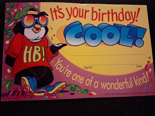 Birthday Award Certificates