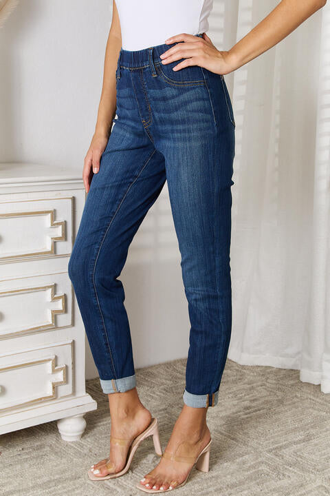 Judy Blue Full Size Skinny Cropped Jeans - Heaven's Roaring Boutique