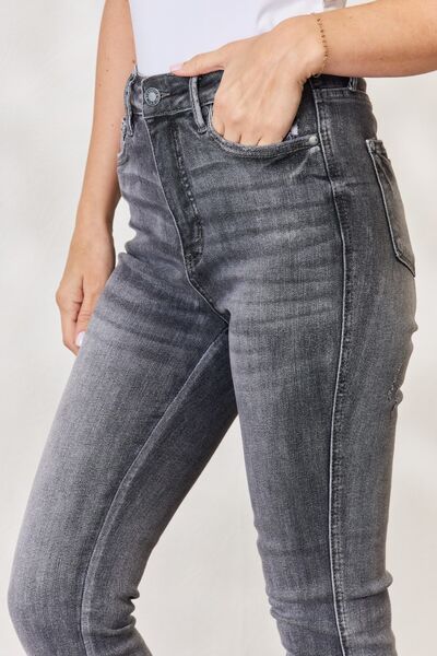 Judy Blue Full Size High Waist Tummy Control Release Hem Skinny Jeans - Heaven's Roaring Boutique