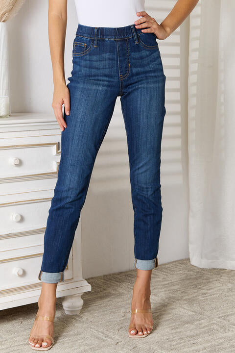 Judy Blue Full Size Skinny Cropped Jeans - Heaven's Roaring Boutique