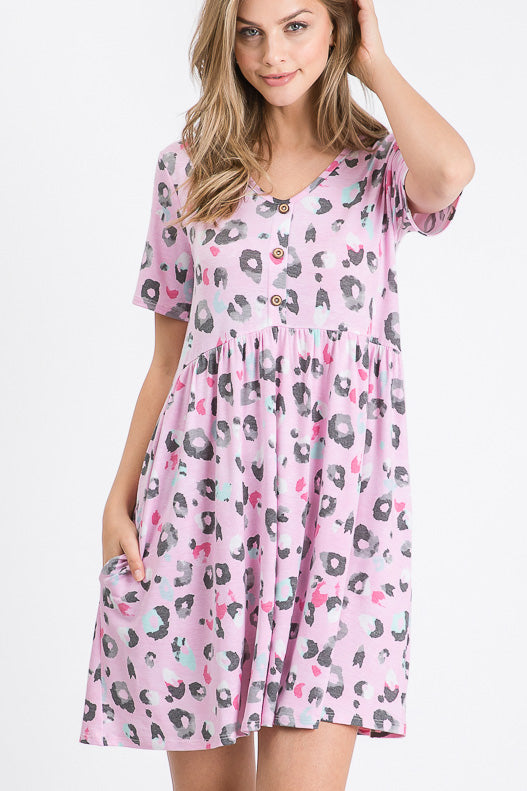 Heimish Pink Animal Print Babydoll Dress | dress | animal print, animal print dress, animal print dresses, dress, dresses, floral heimish dress, Heimish, heimish dress, heimish dresses, heimish midi dress, Heimish mini dress, heimish pink animal print dress, heimish pink animal print dresses, heimish pink dress, Heimish top, Heimish tunic top, mid length dress, mid length pink dress, midi dress, midi dresses, pink, pink animal print, pink animal print dress, pink animal print dresses, pink dress, pink dress