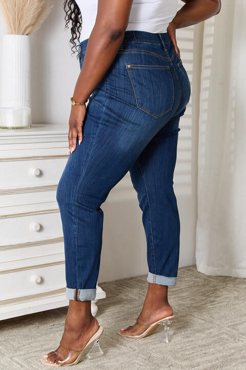 Judy Blue Full Size Skinny Cropped Jeans - Heaven's Roaring Boutique