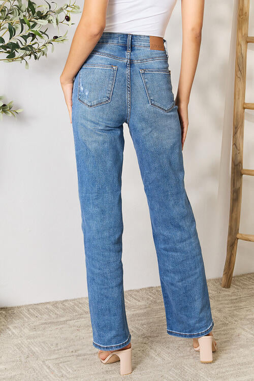 Judy Blue Full Size High Waist Distressed Jeans - Heaven's Roaring Boutique