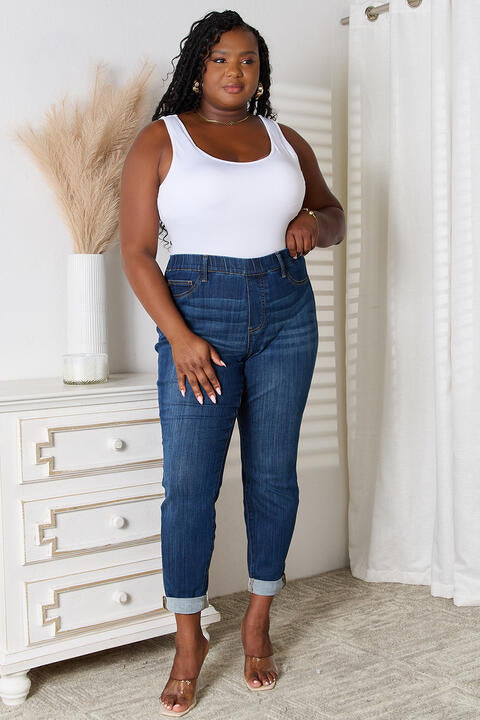 Judy Blue Full Size Skinny Cropped Jeans - Heaven's Roaring Boutique