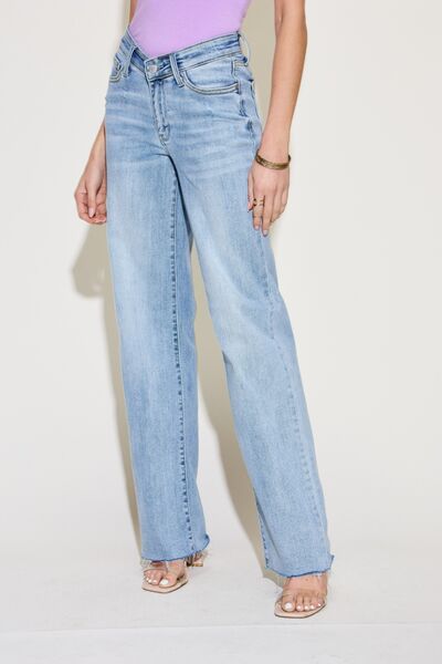 Judy Blue Full Size V Front Waistband Straight Jeans - Heaven's Roaring Boutique