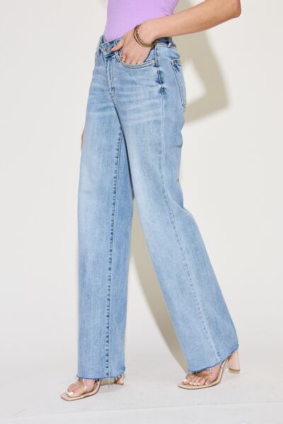 Judy Blue Full Size V Front Waistband Straight Jeans - Heaven's Roaring Boutique